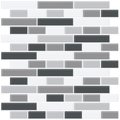 Inhome InHome NH2362 Smoked Glass Peel & Stick Backsplash Tiles - Gray & Black NH2362